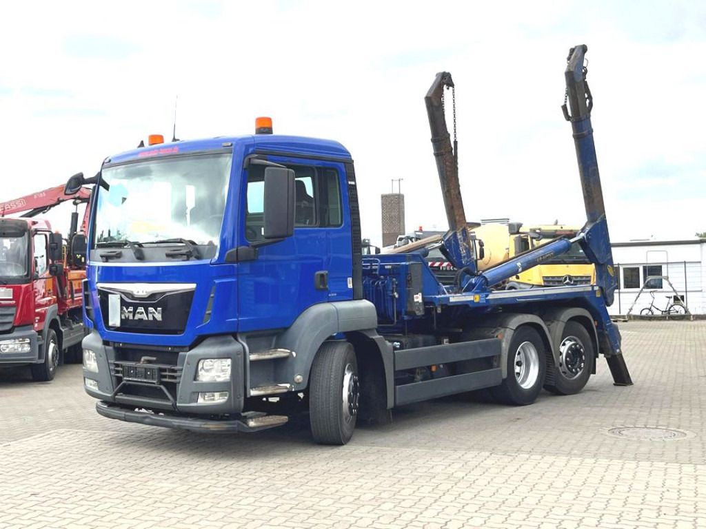 MAN TG-S 26.400 6x2 BL Absetzkipper Meiller Funk - Camión portacontenedor de cadenas: foto 1 MAN TG-S 26.400 6x2 BL Absetzkipper Meiller Funk - Camión portacontenedor de cadenas: foto 1