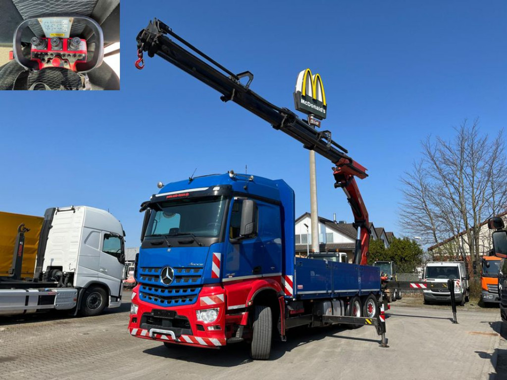 MERCEDES-BENZ Arocs 2545 6x4 HAD Pritsche Heckkran PK 41002 - Camión caja abierta, Camión grúa: foto 1 MERCEDES-BENZ Arocs 2545 6x4 HAD Pritsche Heckkran PK 41002 - Camión caja abierta, Camión grúa: foto 1