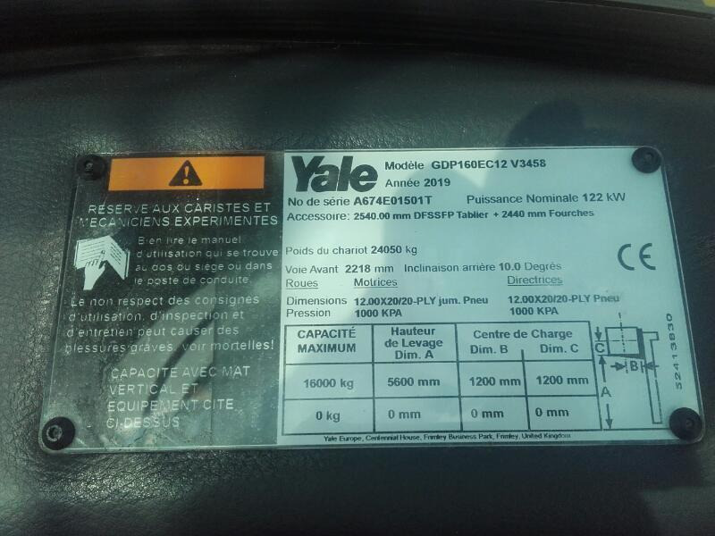Yale GDP160EC12 - Carretilla elevadora diésel: foto 4 Yale GDP160EC12 - Carretilla elevadora diésel: foto 4