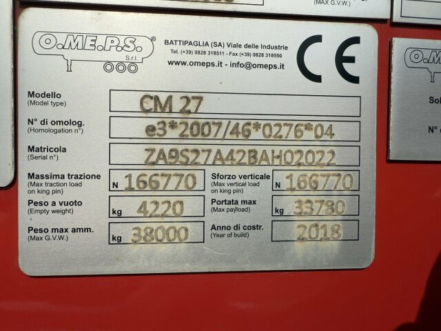 O.ME.P.S Silo Auflieger 27 m³ 3 Achs - Semirremolque silo: foto 2 O.ME.P.S Silo Auflieger 27 m³ 3 Achs - Semirremolque silo: foto 2