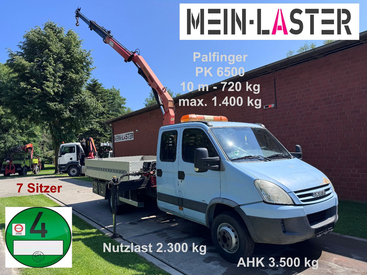 Iveco 65C180 3.0d Palfinger PK 6500 7 Sitzer - Furgoneta caja abierta, Furgoneta combi: foto 1 Iveco 65C180 3.0d Palfinger PK 6500 7 Sitzer - Furgoneta caja abierta, Furgoneta combi: foto 1