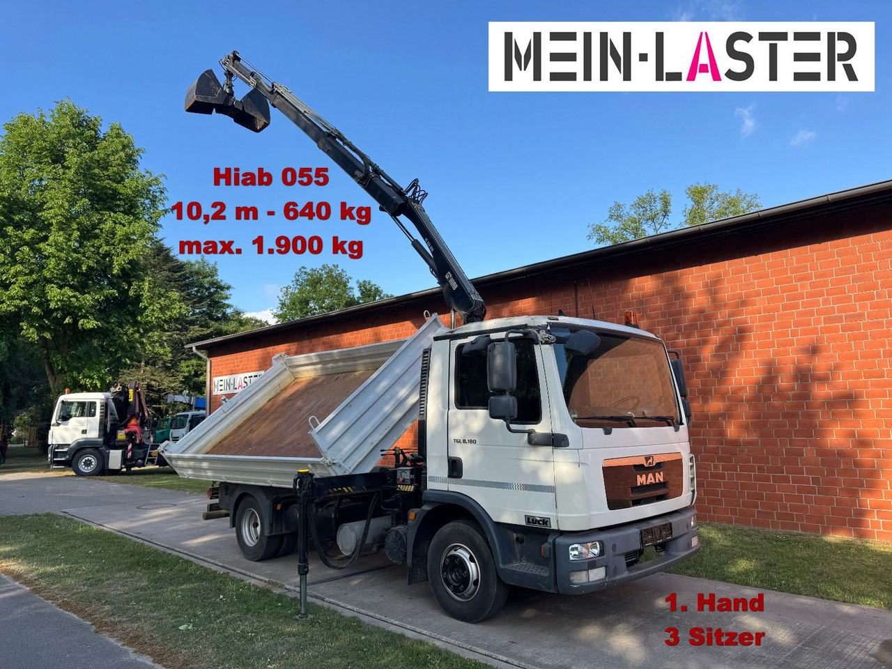 MAN TGL 8.180 3 S-Kipper Hiab 55 D *10,2 m - 640 kg - Furgoneta basculante: foto 1 MAN TGL 8.180 3 S-Kipper Hiab 55 D *10,2 m - 640 kg - Furgoneta basculante: foto 1