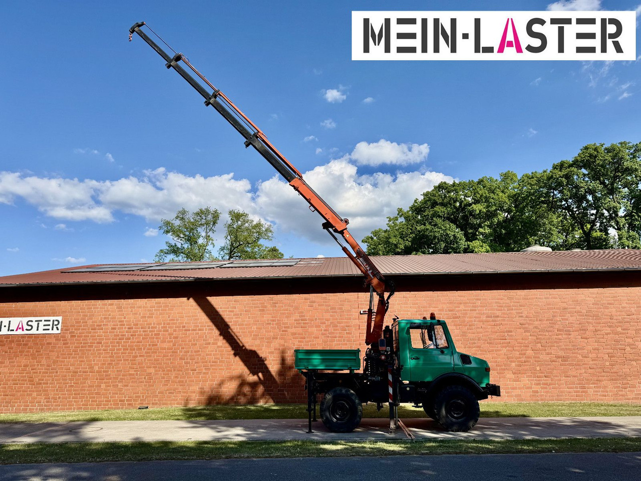 Unimog U 1200 Atlas 75.2 Kran 14 m Funk FB  *1. Hand - Camión grúa: foto 2 Unimog U 1200 Atlas 75.2 Kran 14 m Funk FB  *1. Hand - Camión grúa: foto 2