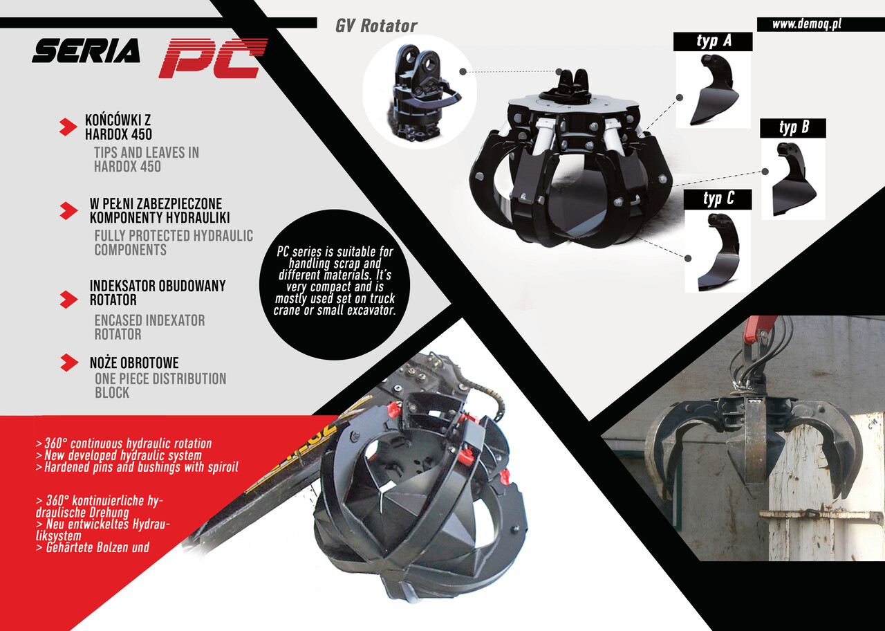 DEMOQ PC330 Hydraulic Polyp -grab - Pinza de manipulación para Maquinaria de construcción: foto 3 DEMOQ PC330 Hydraulic Polyp -grab - Pinza de manipulación para Maquinaria de construcción: foto 3