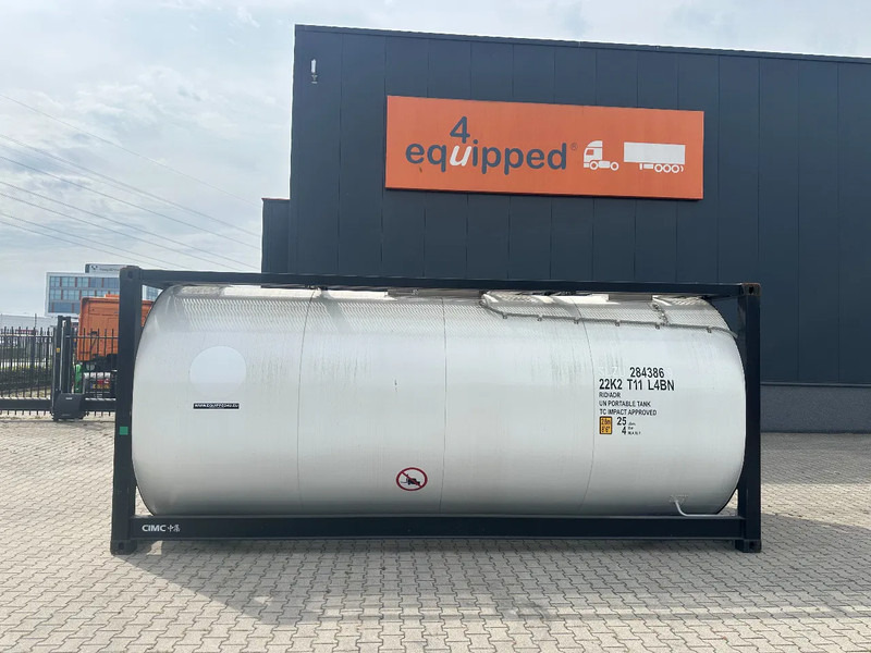 CIMC TOP: 2022, 20FT ISO, 25.030L, L4BN, UN Portable, T11, test: 1-2027 - Contenedor cisterna: foto 2 CIMC TOP: 2022, 20FT ISO, 25.030L, L4BN, UN Portable, T11, test: 1-2027 - Contenedor cisterna: foto 2