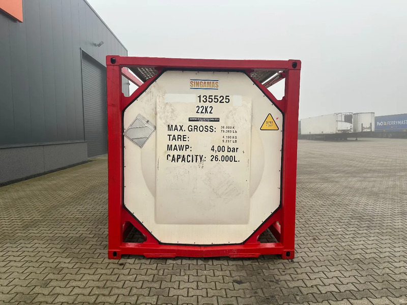 SINGAMAS 20FT ISO, 26.000L/1-COMP/3 BAFFELS/3 manholes, 5Y inspection: 06/2027 - Contenedor cisterna: foto 5 SINGAMAS 20FT ISO, 26.000L/1-COMP/3 BAFFELS/3 manholes, 5Y inspection: 06/2027 - Contenedor cisterna: foto 5
