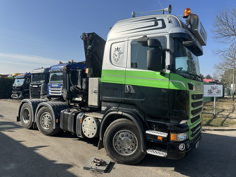 Scania R500 V8 6x2 TRACTOR + CRANE MKG HLK 231 HP (23tm) - 4x HYDR - RADIO - RETARDER - MANUAL - LIFT + STEERING AXLE - Cabeza tractora: foto 1 Scania R500 V8 6x2 TRACTOR + CRANE MKG HLK 231 HP (23tm) - 4x HYDR - RADIO - RETARDER - MANUAL - LIFT + STEERING AXLE - Cabeza tractora: foto 1