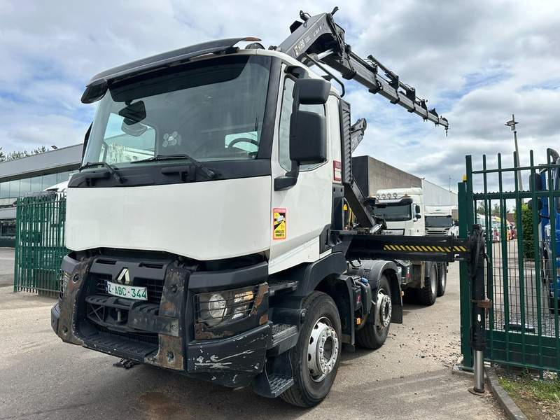 Renault C460 8x4 HOOKLIFT + CRANE HIAB 288 E-6 HIDUO - RADIO - 5/6 F - STEEL SPRING / HUB REDUCTION - Camión grúa: foto 3 Renault C460 8x4 HOOKLIFT + CRANE HIAB 288 E-6 HIDUO - RADIO - 5/6 F - STEEL SPRING / HUB REDUCTION - Camión grúa: foto 3