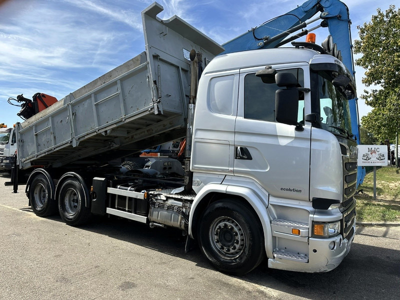 Scania R520 6x4 TIPPER + CRANE PALFINGER PK 15002 A - TRACTOR UNIT - RETARDER - *FULL AIR* - EUR 6 - BE TRUCK - Camión volquete, Camión grúa: foto 3 Scania R520 6x4 TIPPER + CRANE PALFINGER PK 15002 A - TRACTOR UNIT - RETARDER - *FULL AIR* - EUR 6 - BE TRUCK - Camión volquete, Camión grúa: foto 3