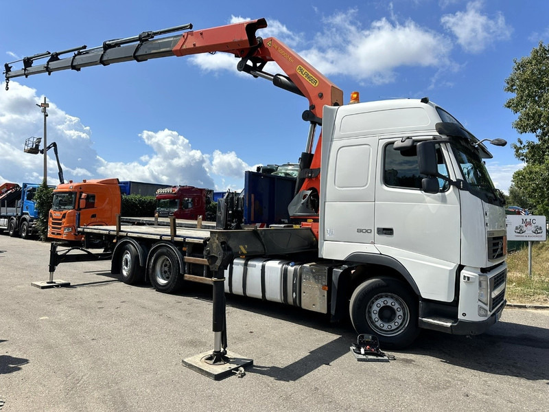 Volvo FH 500 6X2 PRITSCHE + KRAN PALFINGER PK50002 E 6x - RETARDER - PLATFORM 6m20 - TWISTLOCKS 20' - 561.000km - EURO 5 - Camión caja abierta, Camión grúa: foto 2 Volvo FH 500 6X2 PRITSCHE + KRAN PALFINGER PK50002 E 6x - RETARDER - PLATFORM 6m20 - TWISTLOCKS 20' - 561.000km - EURO 5 - Camión caja abierta, Camión grúa: foto 2