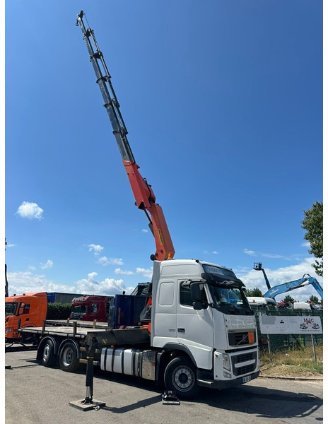 Volvo FH 500 6X2 PRITSCHE + KRAN PALFINGER PK50002 E 6x - RETARDER - PLATFORM 6m20 - TWISTLOCKS 20' - 561.000km - EURO 5 - Camión caja abierta, Camión grúa: foto 3 Volvo FH 500 6X2 PRITSCHE + KRAN PALFINGER PK50002 E 6x - RETARDER - PLATFORM 6m20 - TWISTLOCKS 20' - 561.000km - EURO 5 - Camión caja abierta, Camión grúa: foto 3