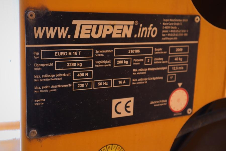 Teupen EURO B16T Driving Licence B/3, Diesel, 16m Working - Camión con plataforma elevadora: foto 5 Teupen EURO B16T Driving Licence B/3, Diesel, 16m Working - Camión con plataforma elevadora: foto 5
