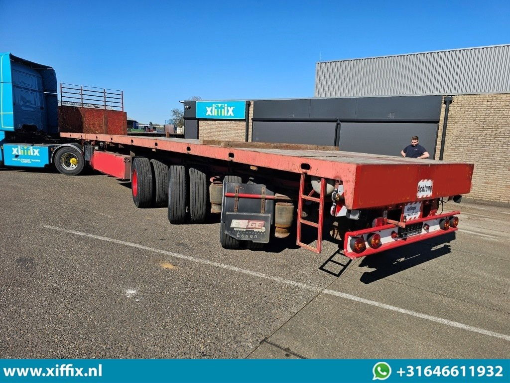 ES-GE 3-ass. Vlakke dubbel 2x uitschuifbare oplegger / 3x gestuurd - Semirremolque plataforma/ Caja abierta: foto 4 ES-GE 3-ass. Vlakke dubbel 2x uitschuifbare oplegger / 3x gestuurd - Semirremolque plataforma/ Caja abierta: foto 4