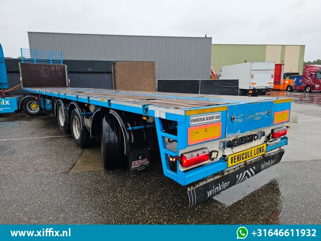 ES-GE 3-ass. Vlakke uitschuifbare oplegger / Naloop gestuurd - Semirremolque plataforma/ Caja abierta: foto 4 ES-GE 3-ass. Vlakke uitschuifbare oplegger / Naloop gestuurd - Semirremolque plataforma/ Caja abierta: foto 4