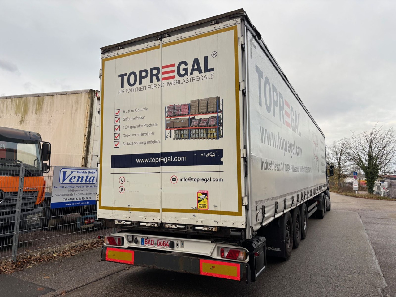 Kögel SN24, Edscha, Schiebeplane, BPW-Achse - Semirremolque lona: foto 1 Kögel SN24, Edscha, Schiebeplane, BPW-Achse - Semirremolque lona: foto 1