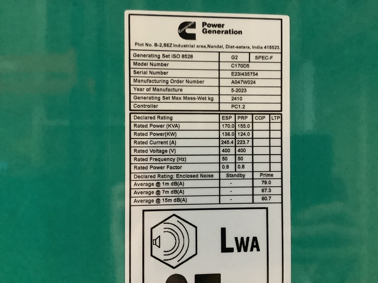Cummins C170D. 170KVA Generator. Brand new. - Generador industriale: foto 4 Cummins C170D. 170KVA Generator. Brand new. - Generador industriale: foto 4