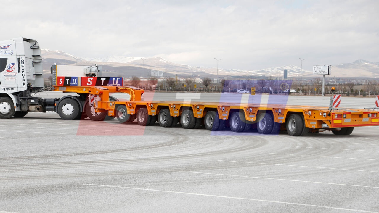 STU 8 AXLE LOWBED- HYDRAULIC STEERING AXLES / 8 ESSİEUX SURBAISSES-E - Semirremolque góndola rebajadas: foto 1 STU 8 AXLE LOWBED- HYDRAULIC STEERING AXLES / 8 ESSİEUX SURBAISSES-E - Semirremolque góndola rebajadas: foto 1