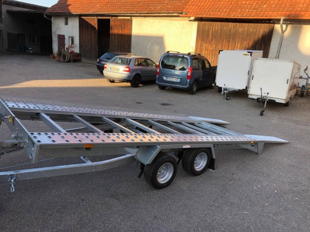 Humbaur Autotransportanhänger FTK 204022, 4000 x 2000 x 50 mm, 2,0 to. - Remolque portavehículos: foto 3 Humbaur Autotransportanhänger FTK 204022, 4000 x 2000 x 50 mm, 2,0 to. - Remolque portavehículos: foto 3