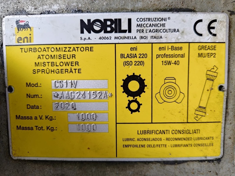 Nobili Ventis 502-1001 T OTF - Pulverizador arrastrado: foto 4 Nobili Ventis 502-1001 T OTF - Pulverizador arrastrado: foto 4