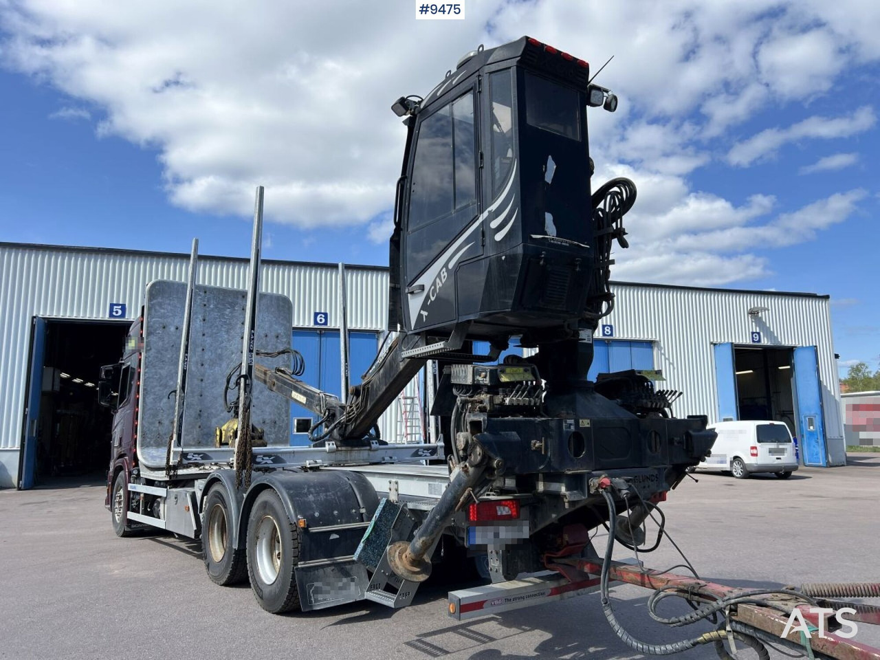 Scania R580 Timmerbil med kran och släp, Timmerekipage - Camión forestal: foto 4 Scania R580 Timmerbil med kran och släp, Timmerekipage - Camión forestal: foto 4