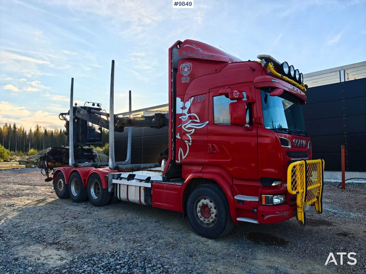 Scania R730 Tridem Timber Truck with Loglift F125S Crane (VIDEO) - Camión forestal, Camión grúa: foto 2 Scania R730 Tridem Timber Truck with Loglift F125S Crane (VIDEO) - Camión forestal, Camión grúa: foto 2
