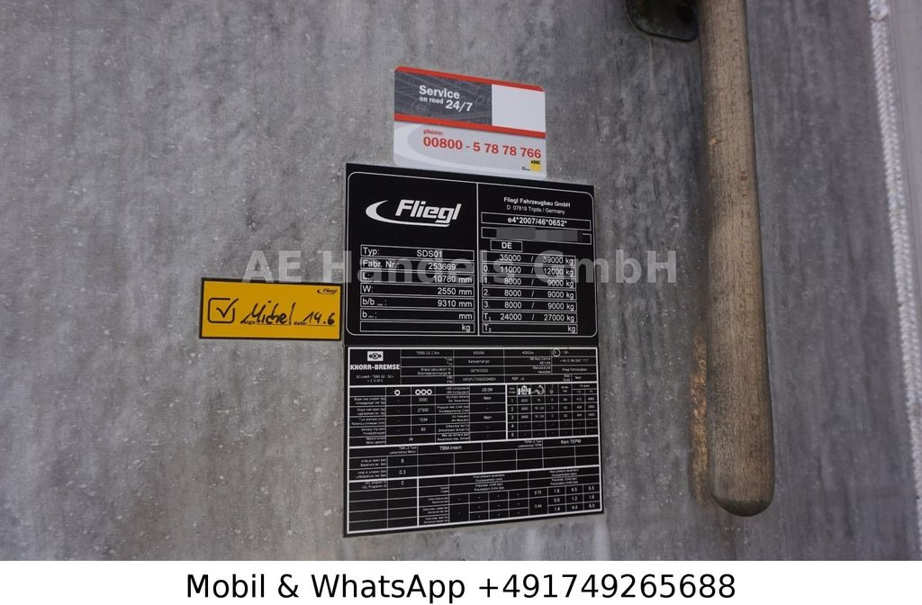Semirremolque volquete Fliegl DHKA 390 Alu *40m³/1.Liftachse/Alcoa/Podest: foto 10 Semirremolque volquete Fliegl DHKA 390 Alu *40m³/1.Liftachse/Alcoa/Podest: foto 10