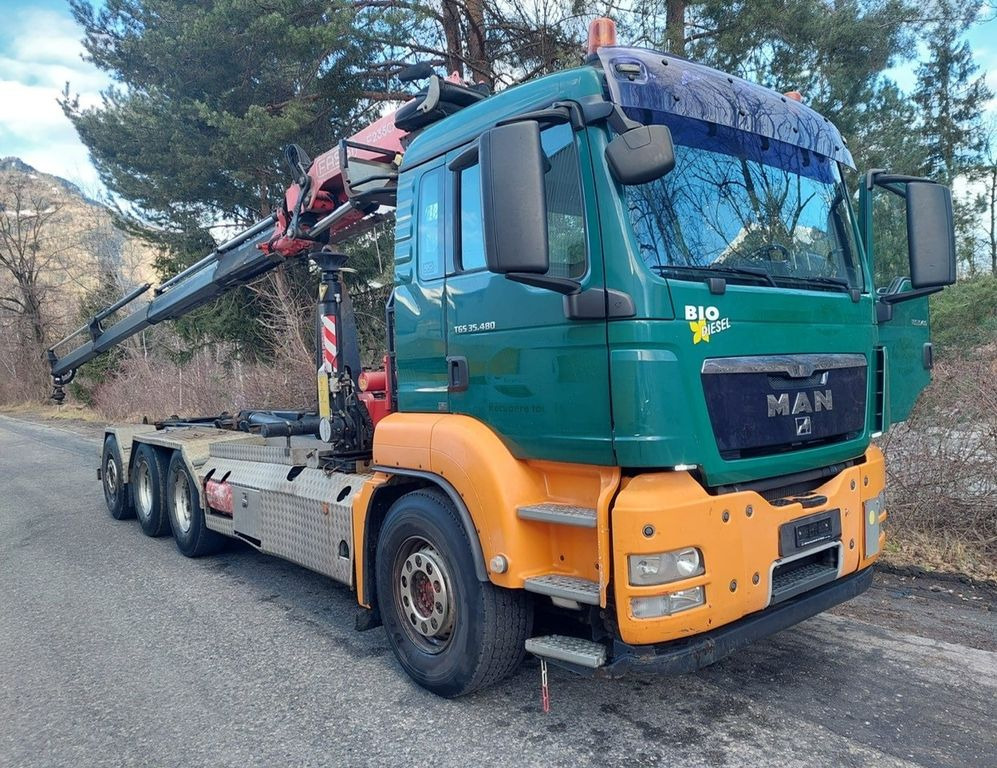 MAN TGS 35.480 8x4, E5, Fassi F235CXP Kran+Abroll MAN TGS 35.480 8x4, E5, Fassi F235CXP Kran+Abroll - Camión grúa, Camión multibasculante: foto 1 MAN TGS 35.480 8x4, E5, Fassi F235CXP Kran+Abroll MAN TGS 35.480 8x4, E5, Fassi F235CXP Kran+Abroll - Camión grúa, Camión multibasculante: foto 1
