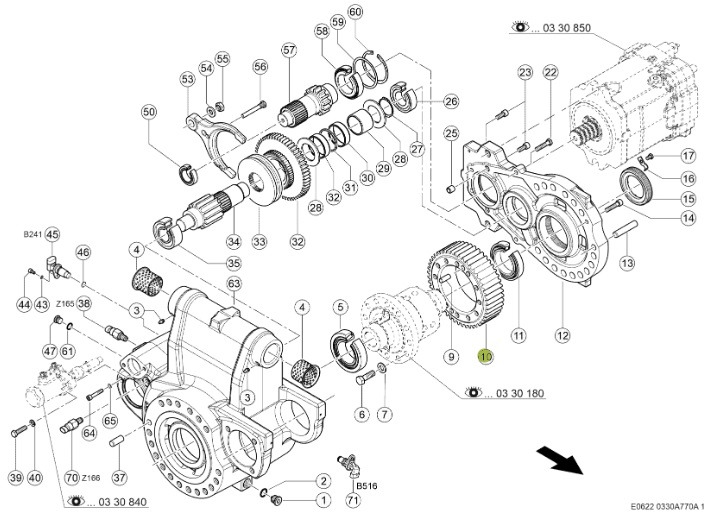 Claas Jaguar 970 - tylna oś napędowa - przekładnia 0015048810 - Eje posterior para Maquinaria agrícola: foto 1 Claas Jaguar 970 - tylna oś napędowa - przekładnia 0015048810 - Eje posterior para Maquinaria agrícola: foto 1