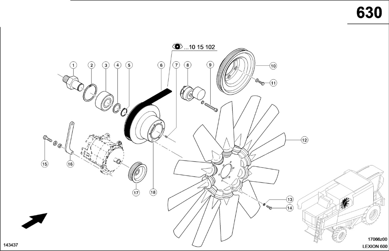Claas Lexion 600 ROTOR  0007436371 (Napęd wentylatora) - Ventilador para Cosechadora de granos: foto 1 Claas Lexion 600 ROTOR  0007436371 (Napęd wentylatora) - Ventilador para Cosechadora de granos: foto 1
