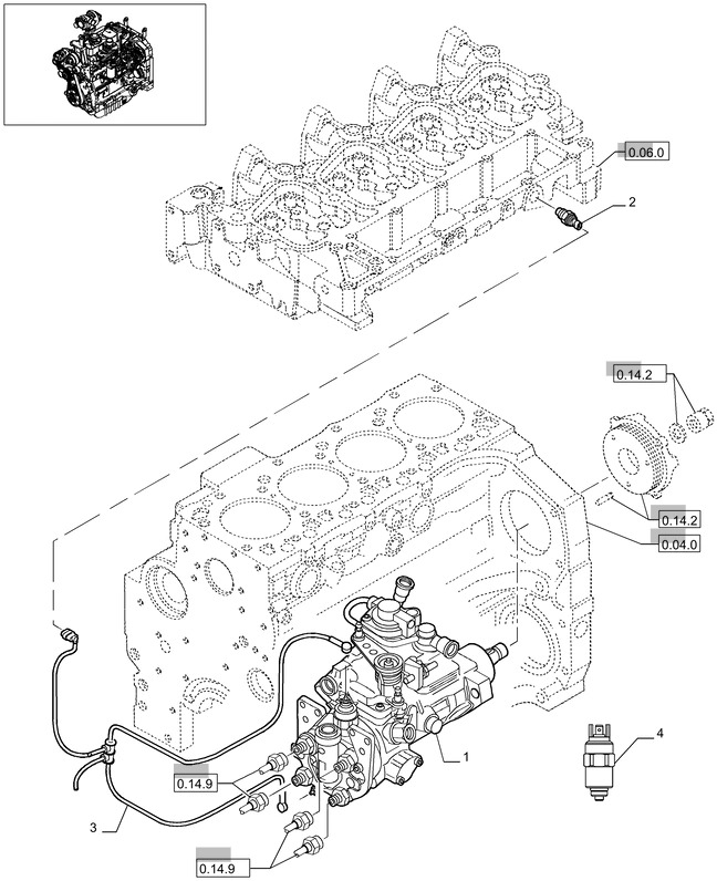 New Holland T6010 Pompa paliwowa wtrys 2855962 - Bomba de combustible para Maquinaria agrícola: foto 1 New Holland T6010 Pompa paliwowa wtrys 2855962 - Bomba de combustible para Maquinaria agrícola: foto 1