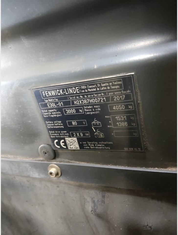 Linde E30L-01 - Carretilla elevadora eléctrica: foto 5 Linde E30L-01 - Carretilla elevadora eléctrica: foto 5