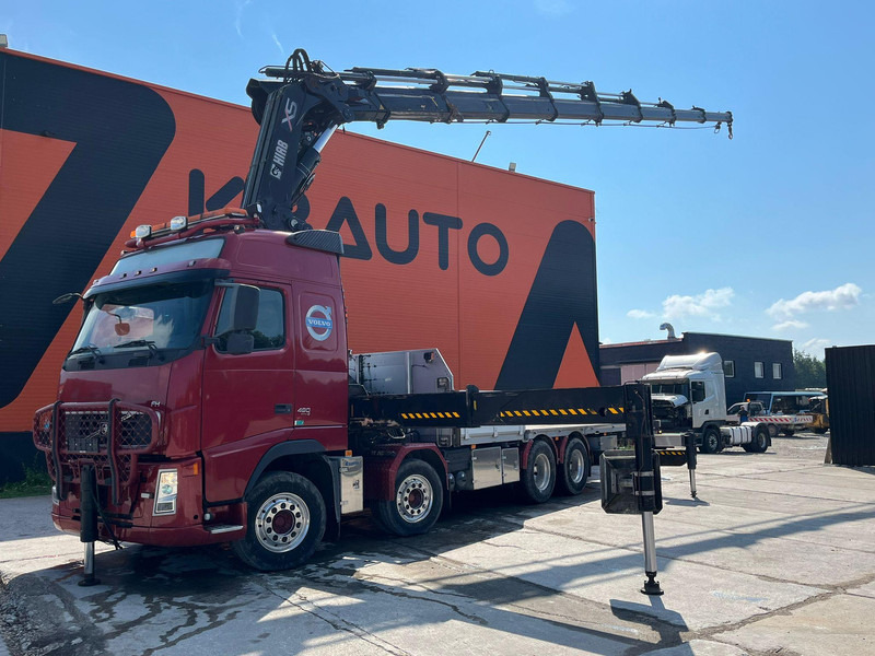 Volvo FH 480 8x4 HIAB 1055E-8 / WINCH / PLATFORM L=6928 mm - Camión caja abierta, Camión grúa: foto 1 Volvo FH 480 8x4 HIAB 1055E-8 / WINCH / PLATFORM L=6928 mm - Camión caja abierta, Camión grúa: foto 1