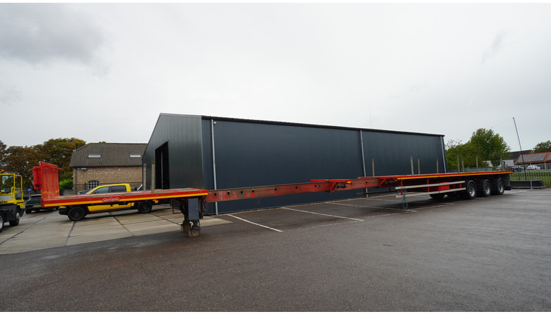 Nooteboom 3 AXLE FLATBED 3X EXTENDABLE TRAILER 43.95mtr TOTAL LENGHT - Semirremolque plataforma/ Caja abierta: foto 1 Nooteboom 3 AXLE FLATBED 3X EXTENDABLE TRAILER 43.95mtr TOTAL LENGHT - Semirremolque plataforma/ Caja abierta: foto 1