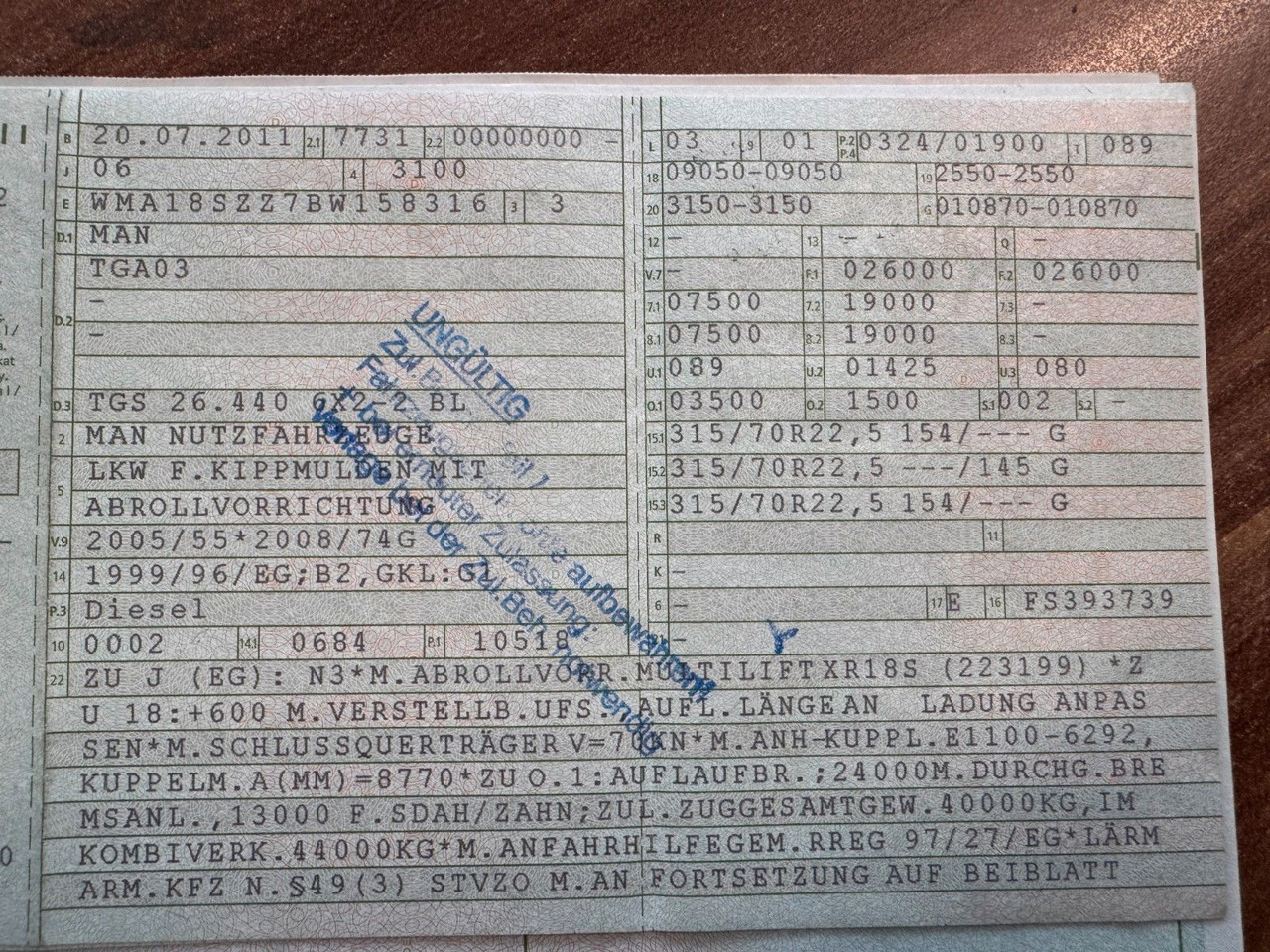 MAN 26.440 6X2 Multilift Abroller - Camión multibasculante: foto 3 MAN 26.440 6X2 Multilift Abroller - Camión multibasculante: foto 3