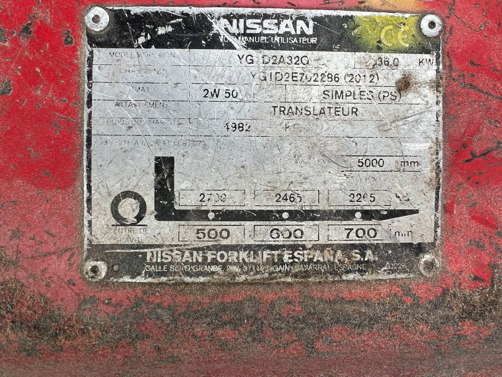 Nissan 32 Diesel 13100 Stunden Nissan 32 Diesel 13100 Stunden - Carretilla elevadora: foto 2 Nissan 32 Diesel 13100 Stunden Nissan 32 Diesel 13100 Stunden - Carretilla elevadora: foto 2