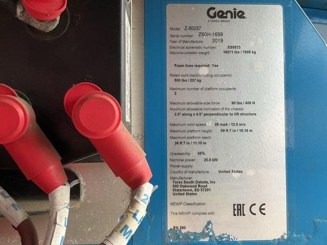Genie Z60/37 - Plataforma articulada: foto 5 Genie Z60/37 - Plataforma articulada: foto 5