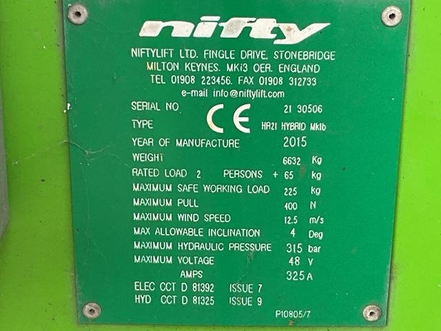 Niftylift HR21 - Plataforma articulada: foto 5 Niftylift HR21 - Plataforma articulada: foto 5