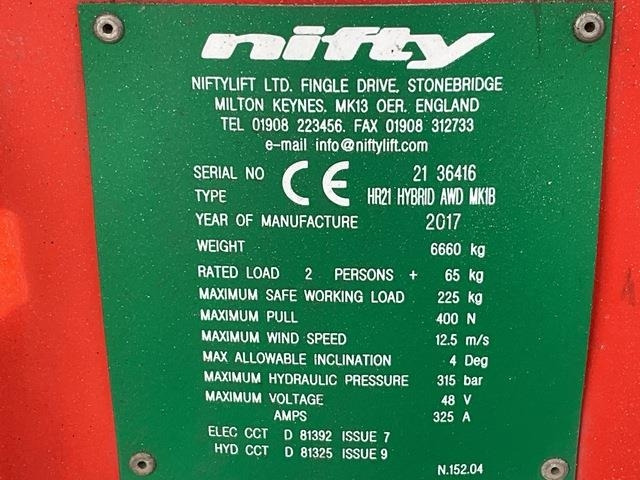 Niftylift HR21 - Plataforma articulada: foto 5 Niftylift HR21 - Plataforma articulada: foto 5