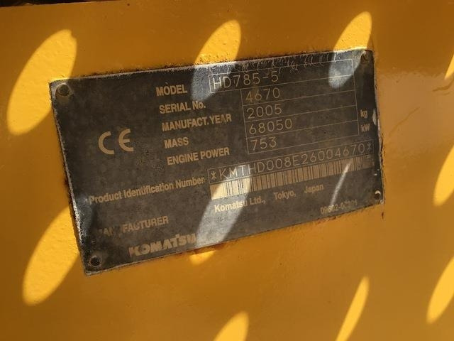 Komatsu HD785-5 - Dúmper rígido: foto 5 Komatsu HD785-5 - Dúmper rígido: foto 5