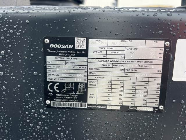 Doosan B30X-7 PLUS - Carretilla elevadora eléctrica: foto 5 Doosan B30X-7 PLUS - Carretilla elevadora eléctrica: foto 5