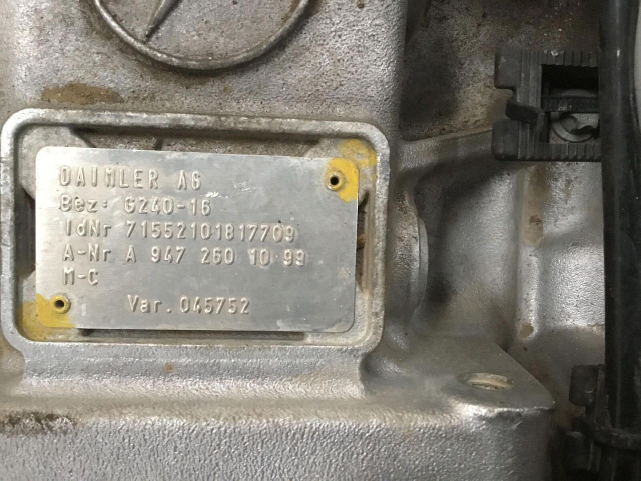 Mercedes-Benz GMK 4100, 4100-L, 5095, 5110-1, 5130 -2 gearbox G240-16 - Caja de cambios para Autogrúa: foto 5 Mercedes-Benz GMK 4100, 4100-L, 5095, 5110-1, 5130 -2 gearbox G240-16 - Caja de cambios para Autogrúa: foto 5