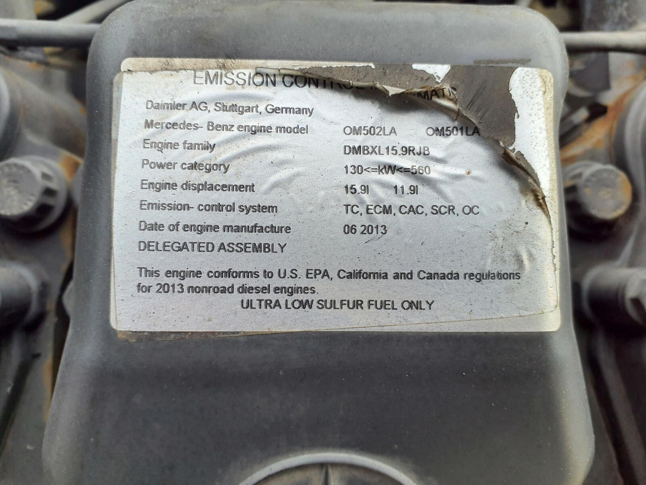 Mercedes-Benz GMK 6400 engine OM502LA - Motor para Autogrúa: foto 5 Mercedes-Benz GMK 6400 engine OM502LA - Motor para Autogrúa: foto 5