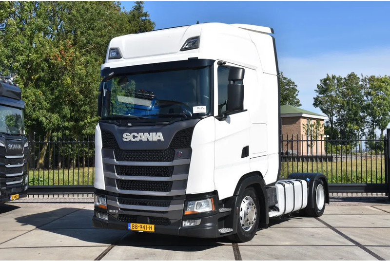 Scania S410 4x2EB MEGA 95 cm or 103 cm driving height - RETARDER - 824 TKM - FULL AIR - PARK. AIRCO - LEATHER SEATS - 2 x FUEL TANKS - - Cabeza tractora: foto 1 Scania S410 4x2EB MEGA 95 cm or 103 cm driving height - RETARDER - 824 TKM - FULL AIR - PARK. AIRCO - LEATHER SEATS - 2 x FUEL TANKS - - Cabeza tractora: foto 1