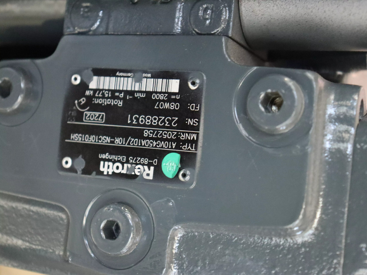 REXROTH A10VG45DA1D2/10R-NSC10F015SH - Bomba hidráulica para Equipo de manutención: foto 4 REXROTH A10VG45DA1D2/10R-NSC10F015SH - Bomba hidráulica para Equipo de manutención: foto 4