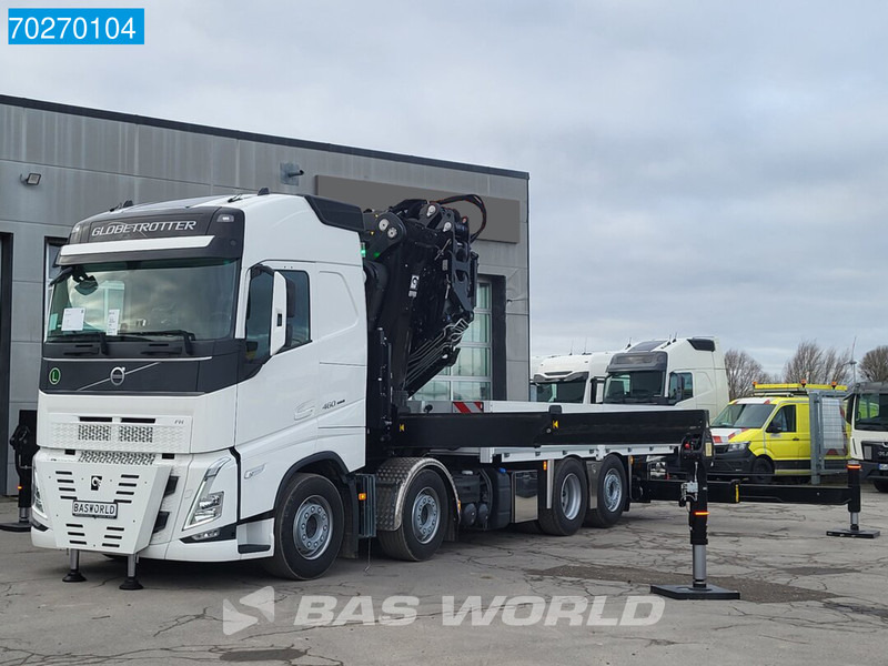 Camión caja abierta, Camión grúa nuevo Volvo FH 460 8X2 Effer 1000 9S + 6S Kran + Fly-Jib Liftachse VEB+ Euro 6: foto 11