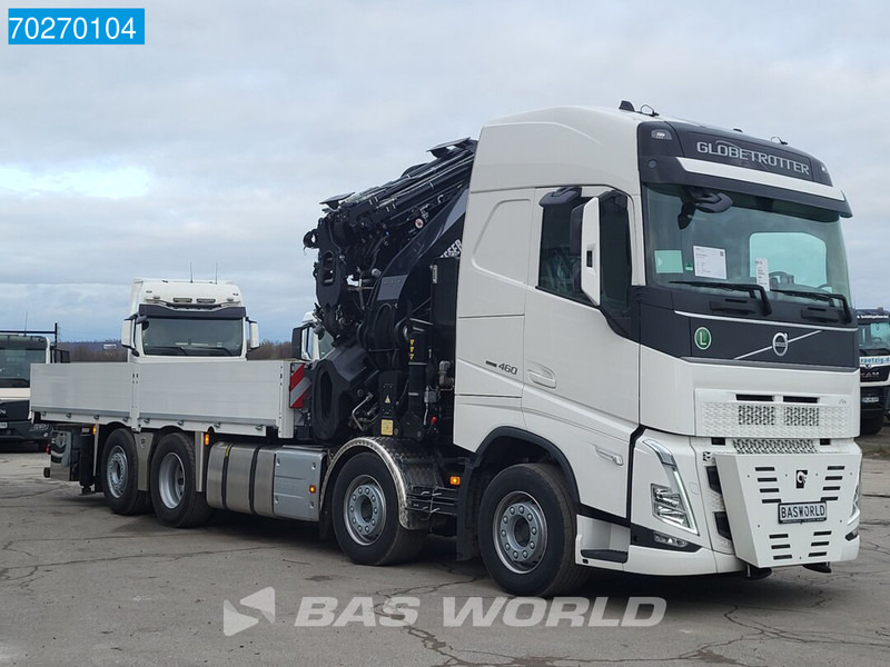 Camión caja abierta, Camión grúa nuevo Volvo FH 460 8X2 Effer 1000 9S + 6S Kran + Fly-Jib Liftachse VEB+ Euro 6: foto 13