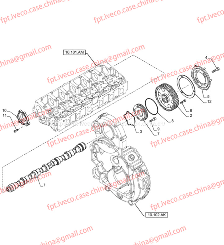 FPT IVECO CASE Cursor9 F2CFE614A*B041/F2CGE614F*V004 5802431166 Gear-Camshaft 504385208 - Árbol de levas para Camión: foto 3 FPT IVECO CASE Cursor9 F2CFE614A*B041/F2CGE614F*V004 5802431166 Gear-Camshaft 504385208 - Árbol de levas para Camión: foto 3