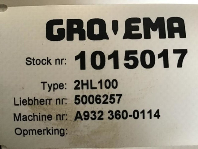 Liebherr 2HL100 - Caja de cambios: foto 3 Liebherr 2HL100 - Caja de cambios: foto 3