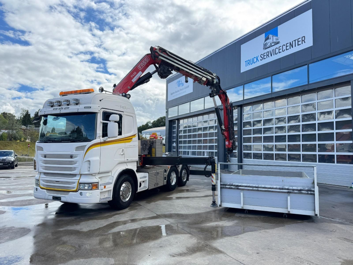 SCANIA R480 6x2 SZM/Pritsche Fassi 455 4+4 - Camión grúa: foto 1 SCANIA R480 6x2 SZM/Pritsche Fassi 455 4+4 - Camión grúa: foto 1