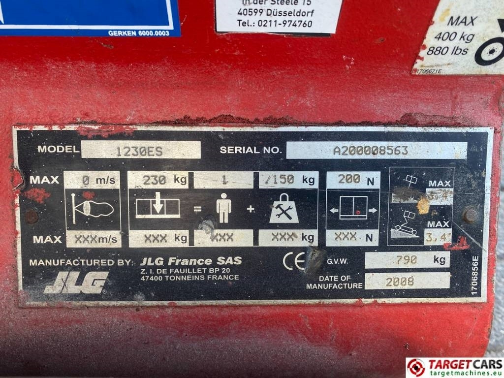 Plataforma de mástil vertical JLG 1230ES Electric Vertical Mast Work Lift 566cm: foto 10